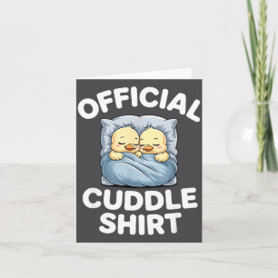 Cute Duck Couple Snuggle Cuddle  Card