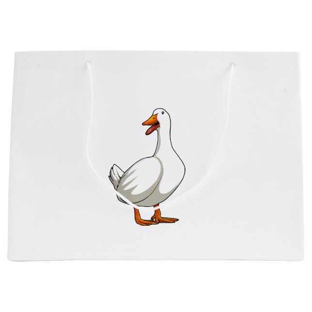 Cute Duck Design Men Waterfowl Bird Pet Duck Lover Large Gift Bag (Front)
