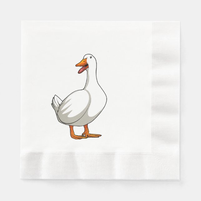 Cute Duck Design Men Waterfowl Bird Pet Duck Lover Napkin (Front)