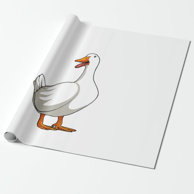 Cute Duck Design Men Waterfowl Bird Pet Duck Lover Wrapping Paper (Unrolled)