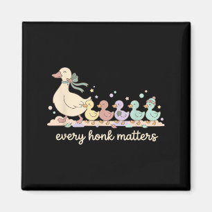 Cute Duck Family Pastel Every Honk Matters Magnet