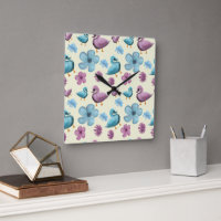 Cute Duck Floral Pattern Aesthetic Pastel Kawaii B