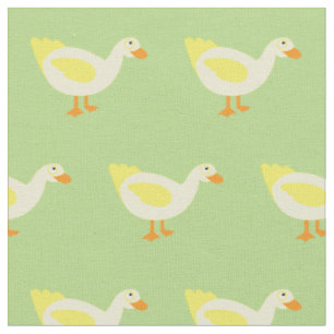 Cute Duck Kid Baby Nursery Pale Green Fabric
