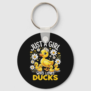 Cute Duck Lover Just A Girl Who Loves Ducks  Key Ring