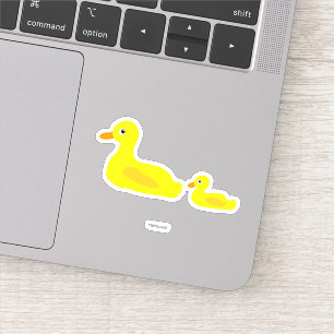 Cute Duck Parent Mum Ducking Cartoon Illustration