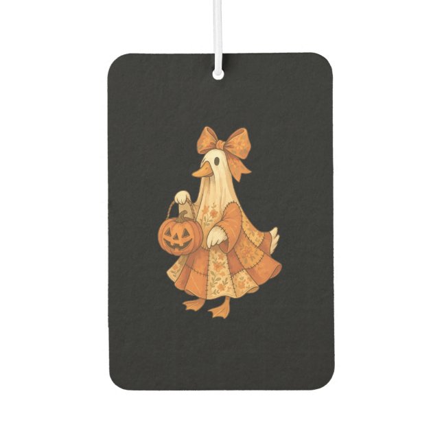 Cute Duck Patchwork Halloween Party Car Air Freshener (Front)