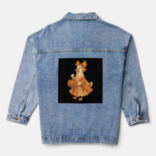 Cute Duck Patchwork Halloween Party Denim Jacket