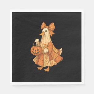 Cute Duck Patchwork Halloween Party Napkin