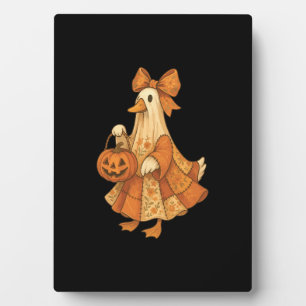 Cute Duck Patchwork Halloween Party Plaque