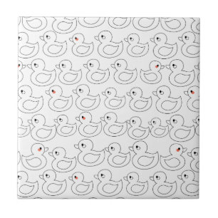Cute Duck Pattern Tile