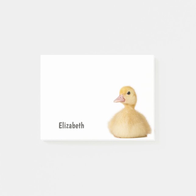 Cute Duck Personalised Name Post-it Notes (Front)