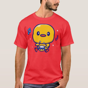 Cute Duck Playing Drum T-Shirt