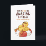 Cute Duck Pun Ducking Amazing Funny Birthday Card<br><div class="desc">Funny and cute birthday card for those who love puns and humour. Perfect way to wish your friends and family happy birthday.  Visit our store for more birthday card collection. You'll find something cool,  humourous and sometimes sarcastic birthday cards for your special someone.</div>