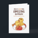 Cute Duck Pun Ducking Amazing Funny Birthday Card<br><div class="desc">Funny and cute birthday card for those who love puns and humour. Perfect way to wish your friends and family happy birthday.  Visit our store for more birthday card collection. You'll find something cool,  humourous and sometimes sarcastic birthday cards for your special someone.</div>