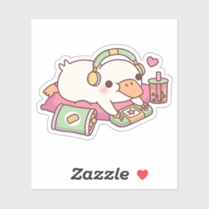Cute Duck Relax Gamer