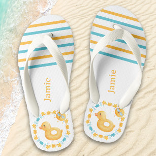 Cute Duck Summer name Kid's Jandals