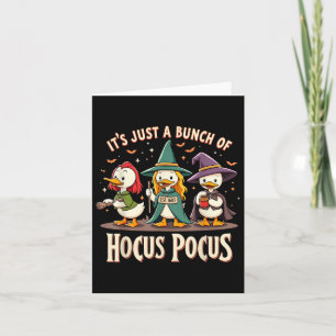 Cute Duck Trio Witchy Hocus Pocus Halloween Magic Card