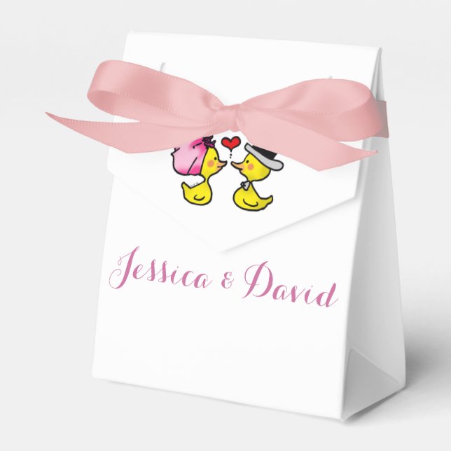 Cute Duck Wedding Favour Design   Box (Front Side)