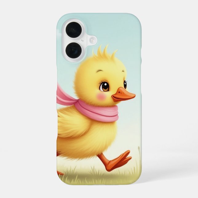 Cute Duck with Scarf iPhone / iPad case (Back)