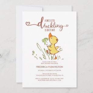 Cute Duckling Baby Shower Invitation