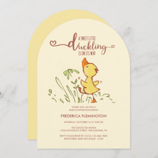 Cute Duckling Baby Shower Invitation