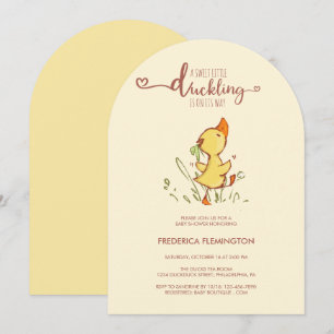 Cute Duckling Baby Shower Invitation
