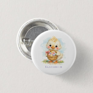 Cute Duckling Easter Egg Party 3 Cm Round Badge