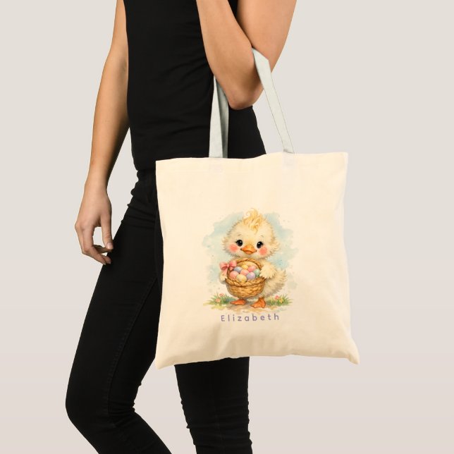 Cute Duckling Easter Egg Party Tote Bag (Front (Product))