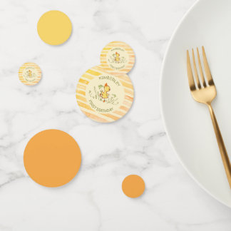 Cute Duckling First Birthday Party Confetti