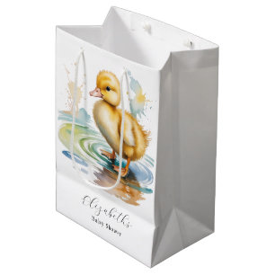 Cute Duckling Gender Neutral Baby Shower Medium Gift Bag