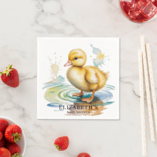 Cute Duckling Gender Neutral Baby Shower Napkin