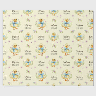 Cute Ducklings with Bows by Natasha Us Wrapping Paper