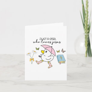 Cute Ducks Just A Girl Who Loves Jesus Christian E Card