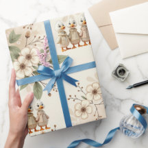 Cute Ducks With Floral