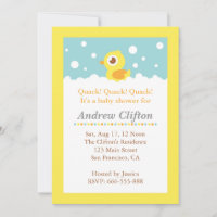 Cute Ducky Bubbles Bath Baby Shower Party