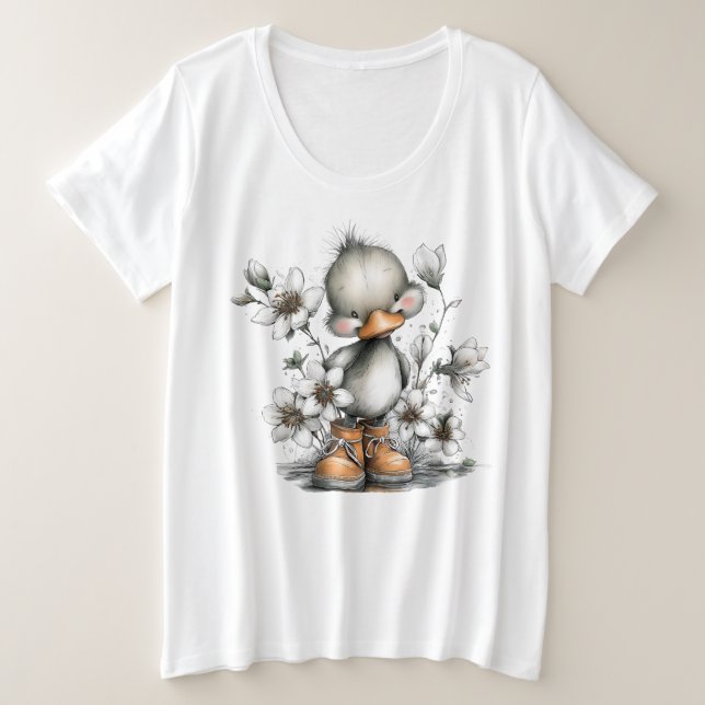 Cute ducky plus size T-Shirt (Design Front)