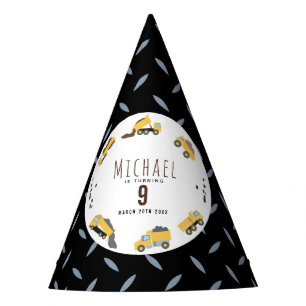 Cute Dump Trucks Construction Trucks Birthday Party Hat