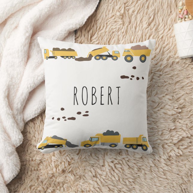 Cute Dump Trucks Construction Trucks  Cushion (Blanket)