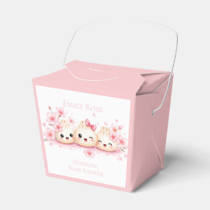 Cute Dumpling Girl Baby Shower Favour Box