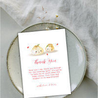 Cute Dumpling Mushroom Twin Baby Shower