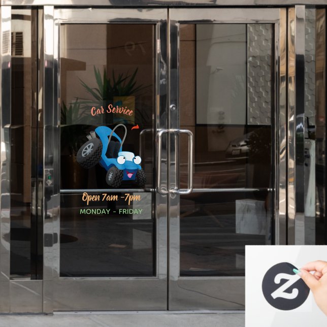 Cute dune buggy off road vehicle cartoon (Office Door)