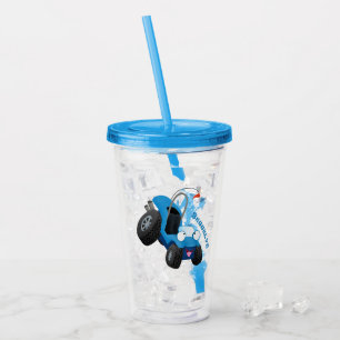 Cute dune buggy off road vehicle cartoon  acrylic tumbler