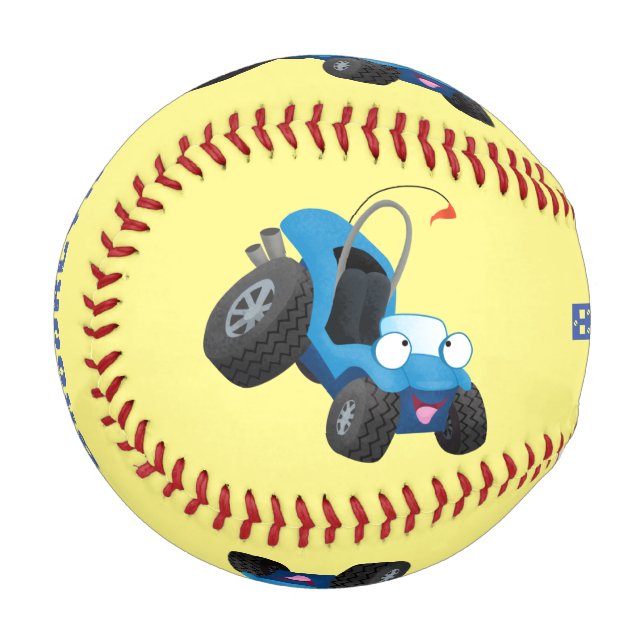 Cute dune buggy off road vehicle cartoon baseball (Front Left)