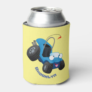 Cute dune buggy off road vehicle cartoon can cooler