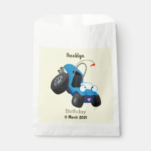 Cute dune buggy off road vehicle cartoon favour bags
