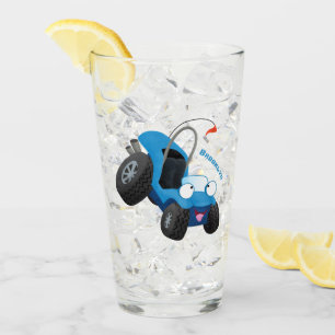 Cute dune buggy off road vehicle cartoon glass