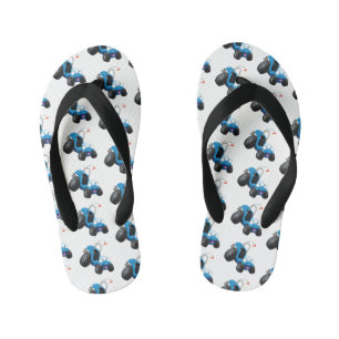 Cute dune buggy off road vehicle cartoon kid's jandals