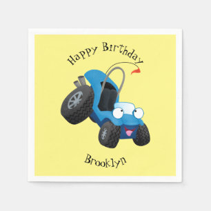 Cute dune buggy off road vehicle cartoon  napkin