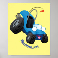 Cute dune buggy off road vehicle cartoon