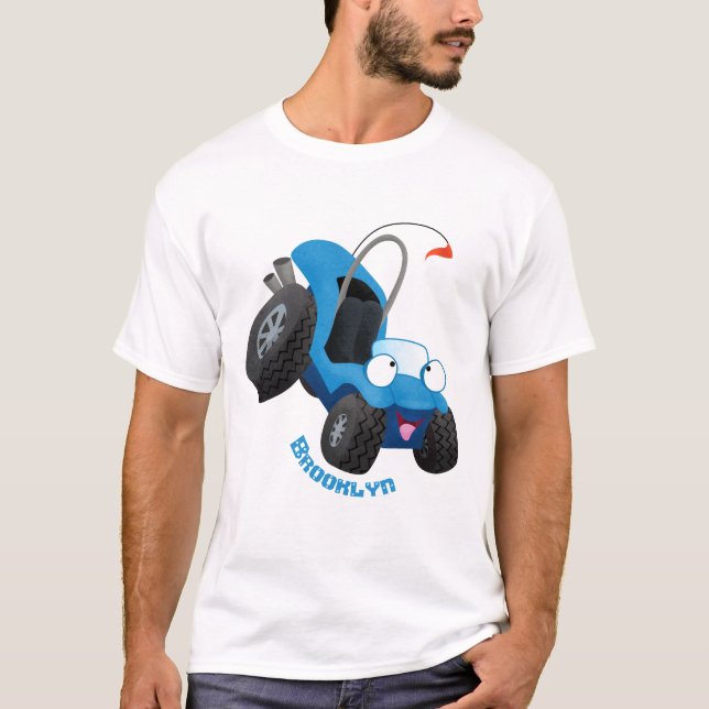 Cute dune buggy off road vehicle cartoon  T-Shirt (Front)